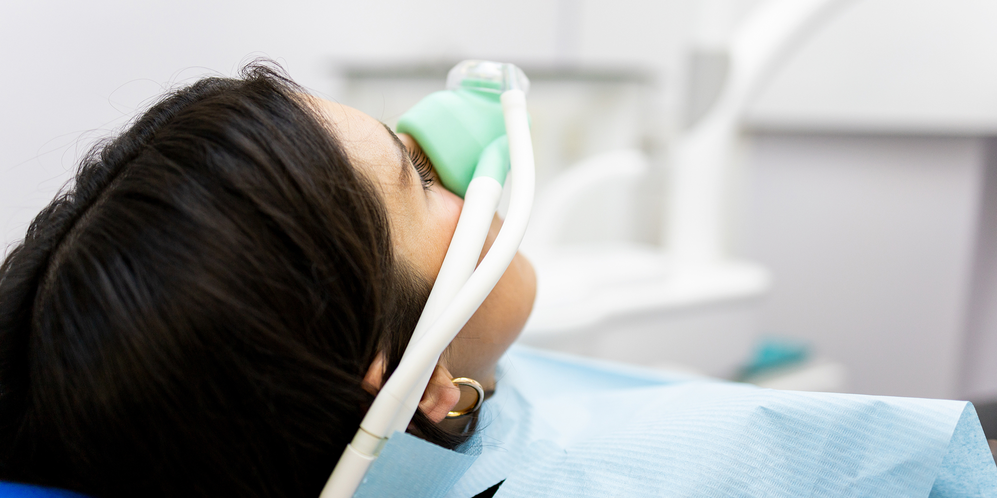 young person getting nitrous oxide