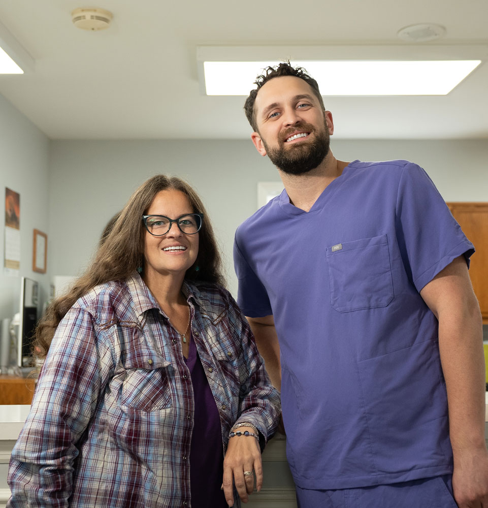 doc with patient both relaxed cool